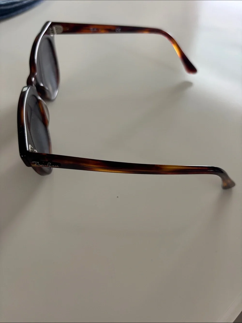Ray-Ban Classic Tortoise Frame Sunglasses with gold tint lenses. Prescription